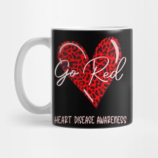 Go Reds Heart Disease Awareness Month Leopard Mug